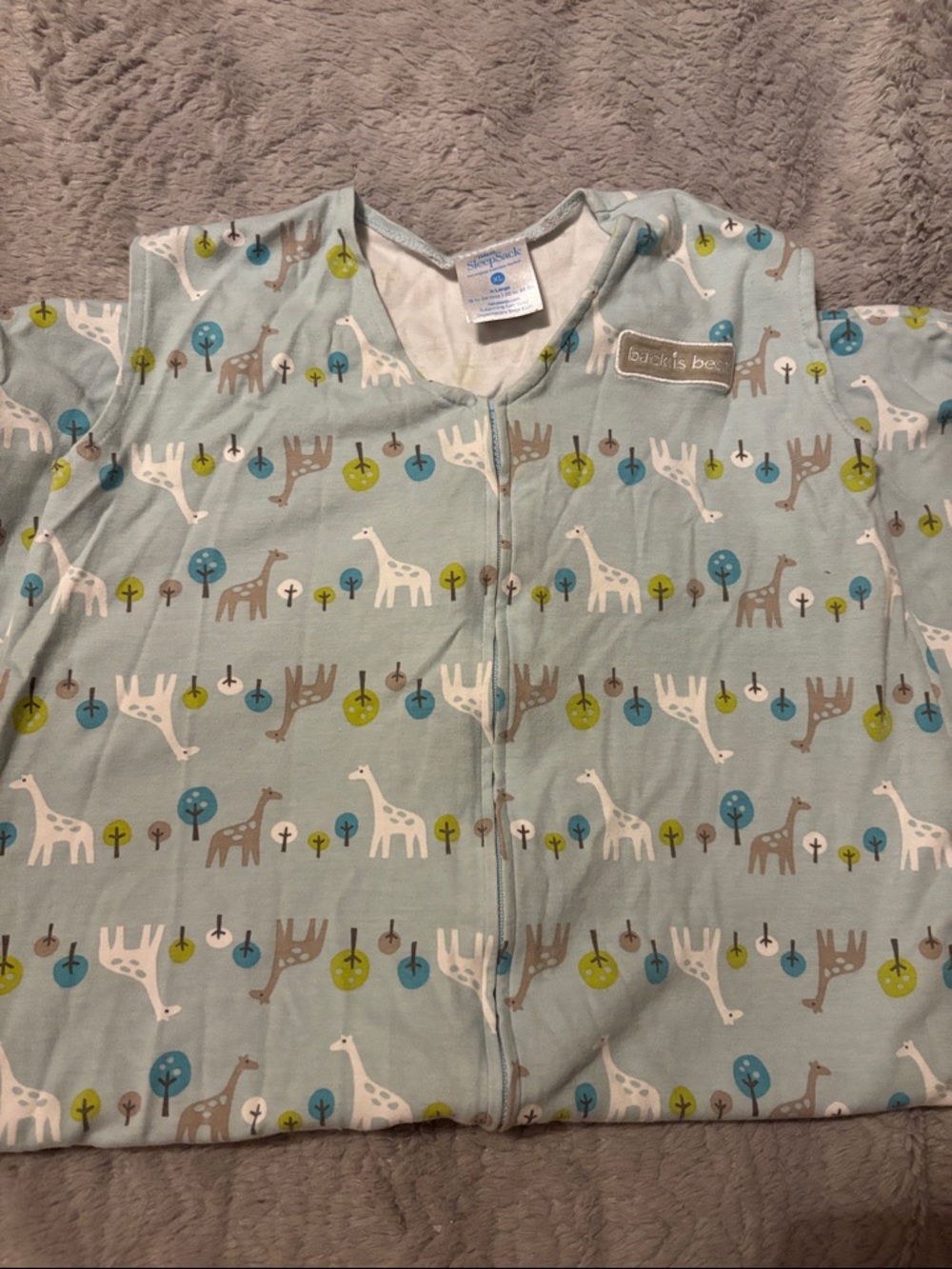 Halo XL Mint Green Giraffe Print Sleep Sack